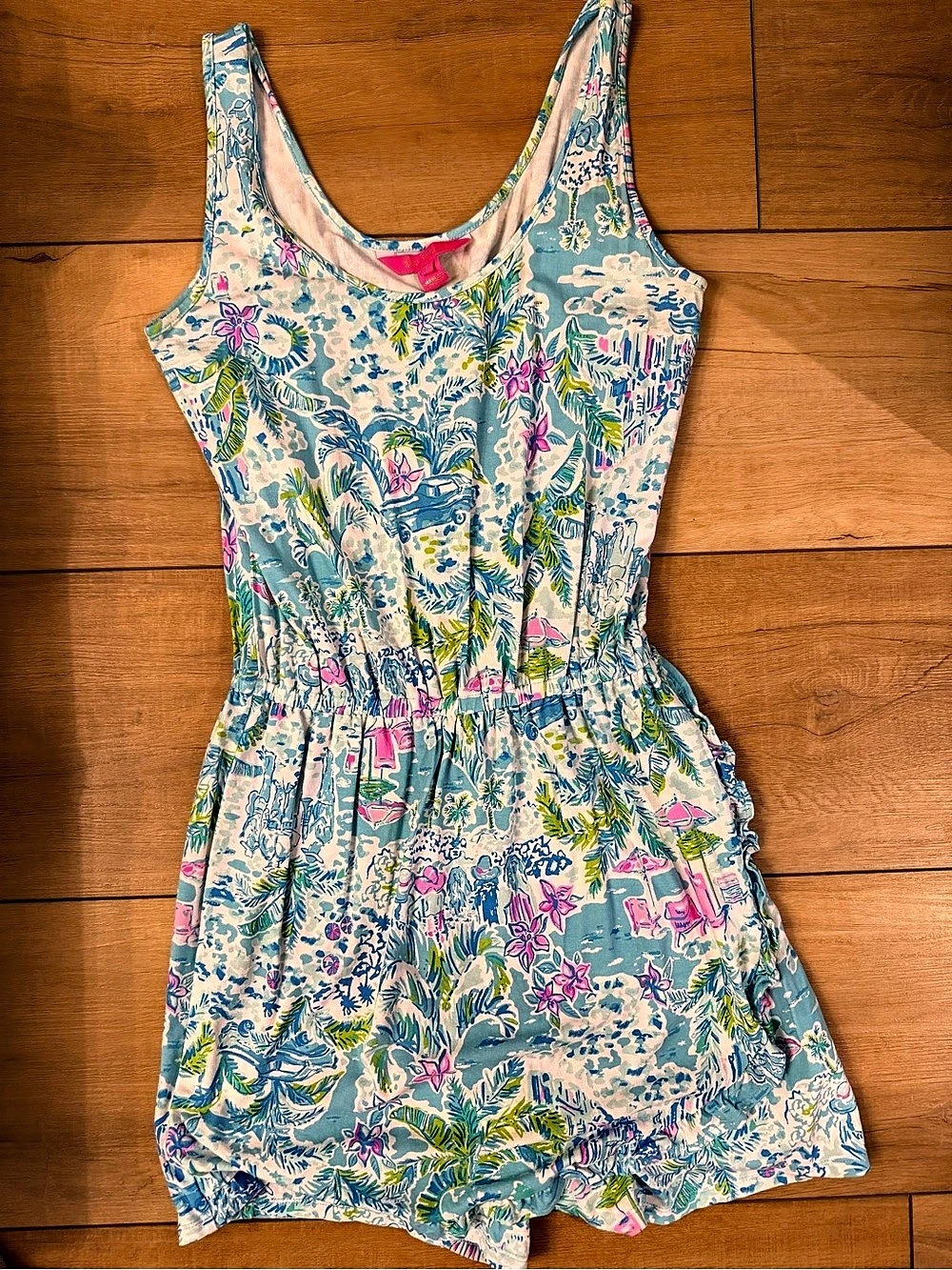 Lilly Pulitzer Floral Romper in Blue & Pink